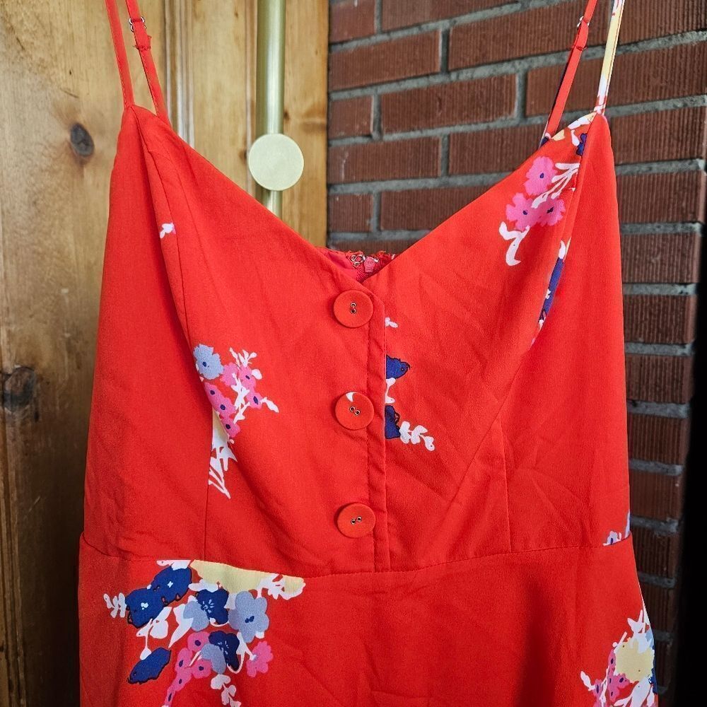 Mod Cloth Floral Button-Front Dress - Picture 3 of 10